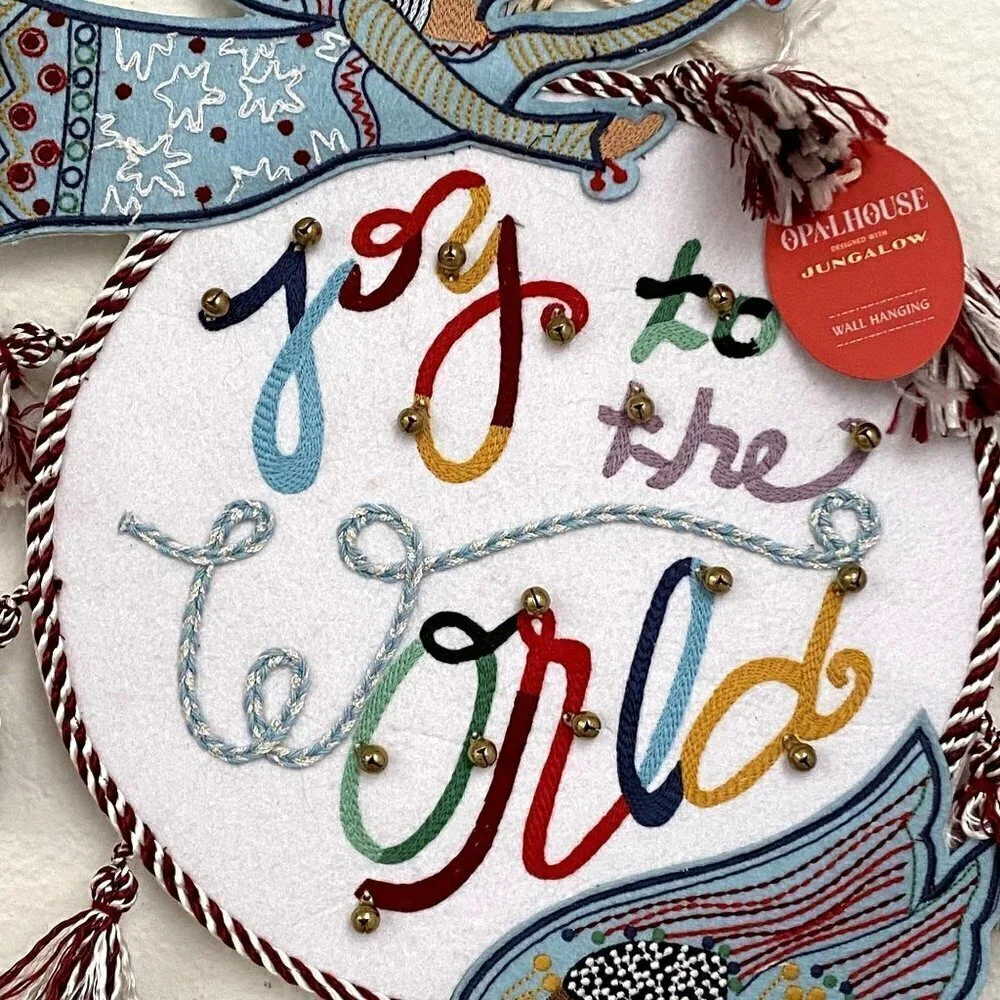 Target Joy to the World Unframed Wall Hanging White Opalhouse™ Jungalow™ Decor